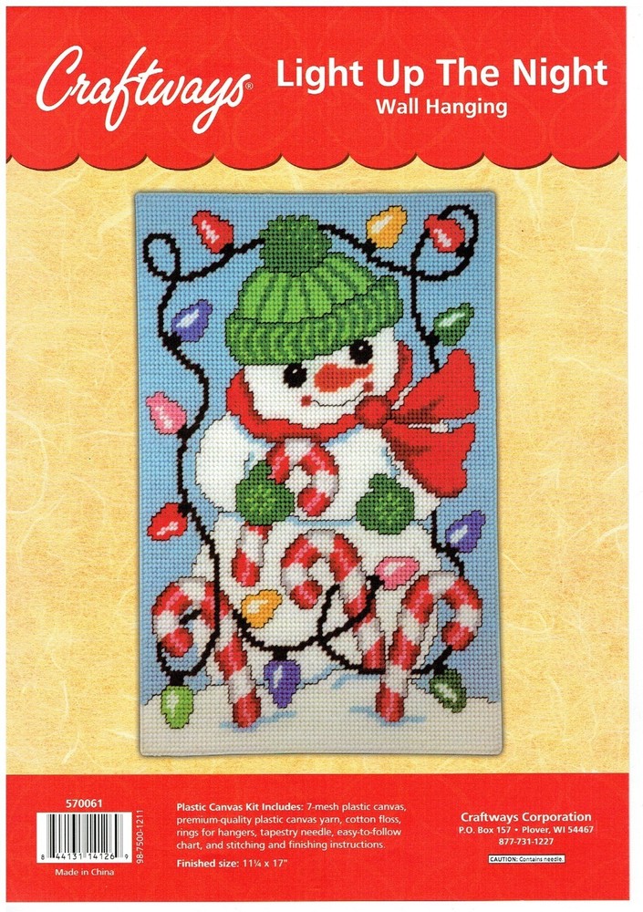 LIGHT UP THE NIGHT HANGING 7ct  plastic canvas PATTERN  (#TF0408)