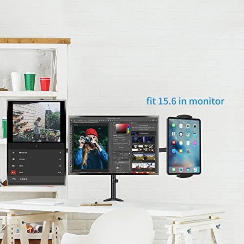 Universal VESA Mount Adapter for Tablets & Laptops, Adjustable Holder for 15.6"