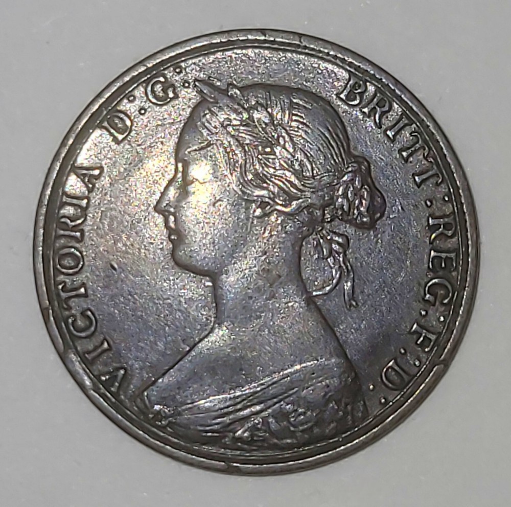 1864 New Brunswick One Cent Coin - Excellent Condition