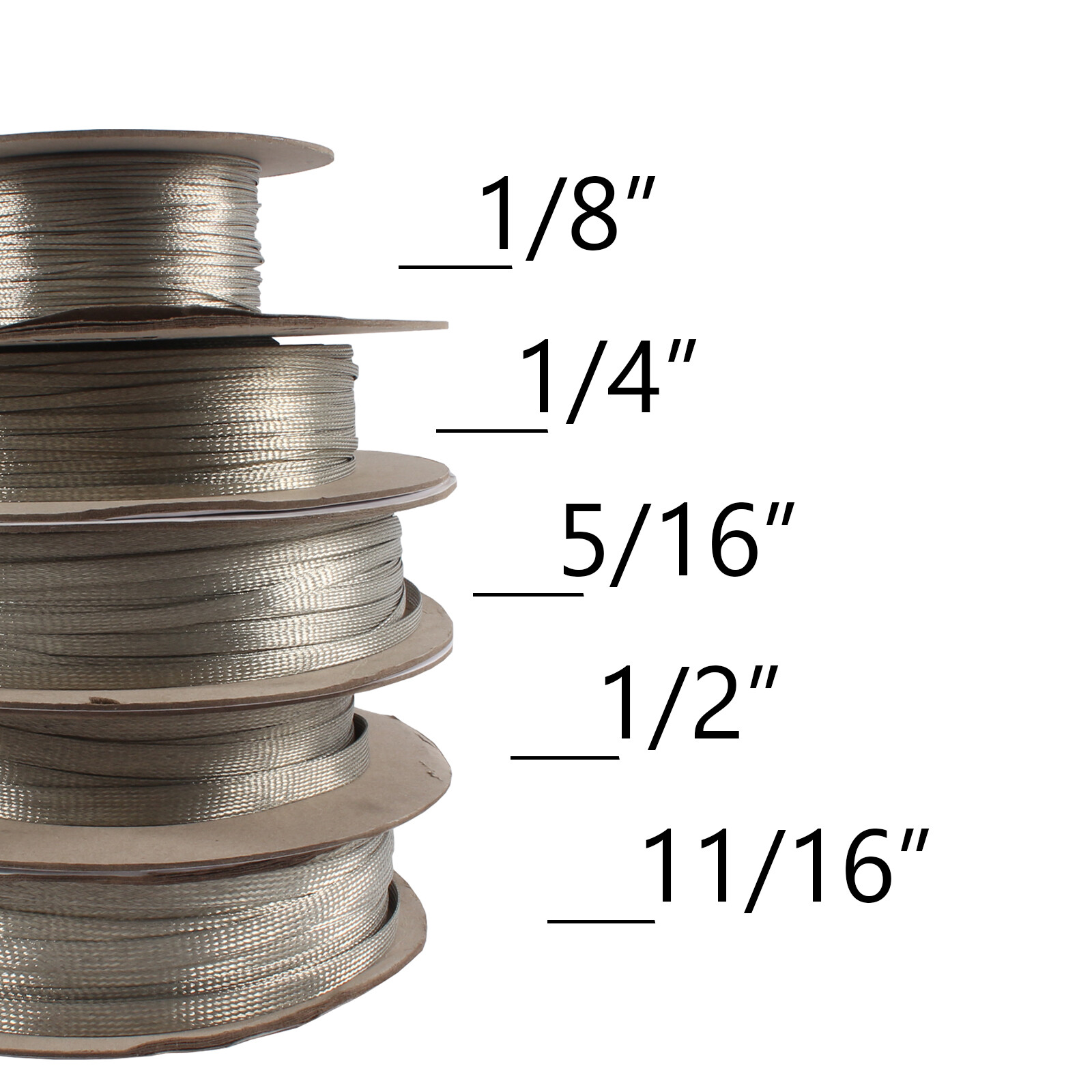 EMI RFI ESD Shielding Wire Sheathing Cable Sleeve Metal Mesh 19'&50' Length Lot