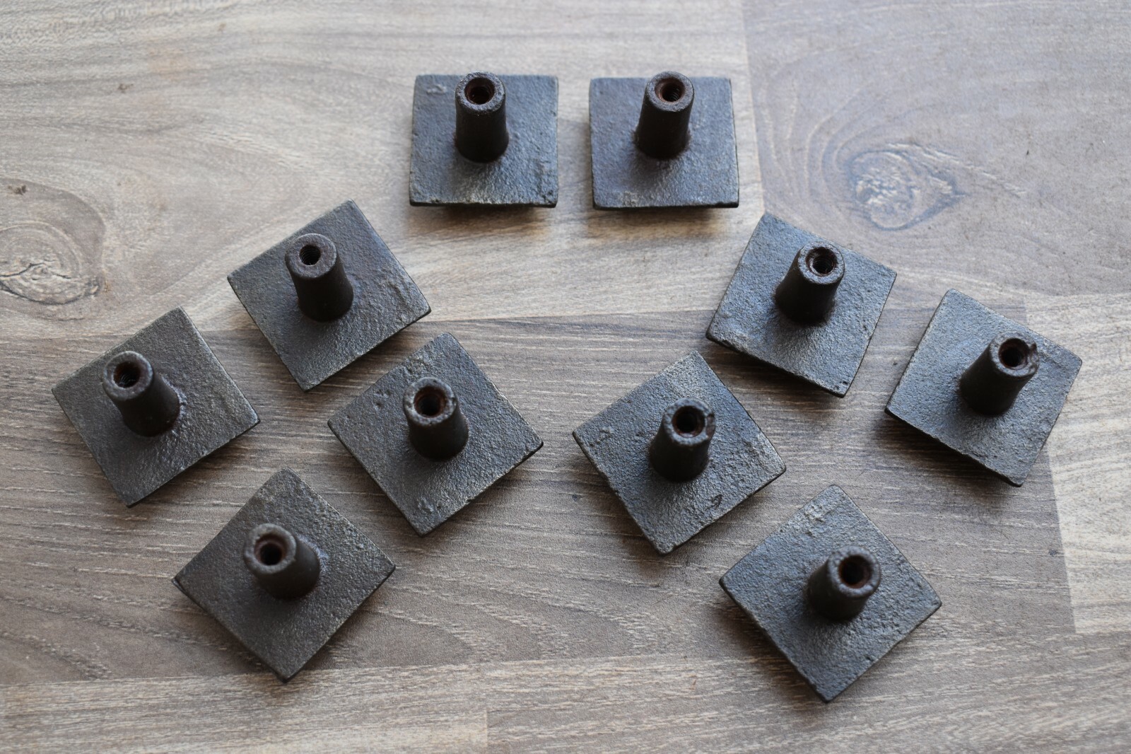Vintage Victorian cast iron knobs cabinet drawer door handle pull rustic 10 pcs