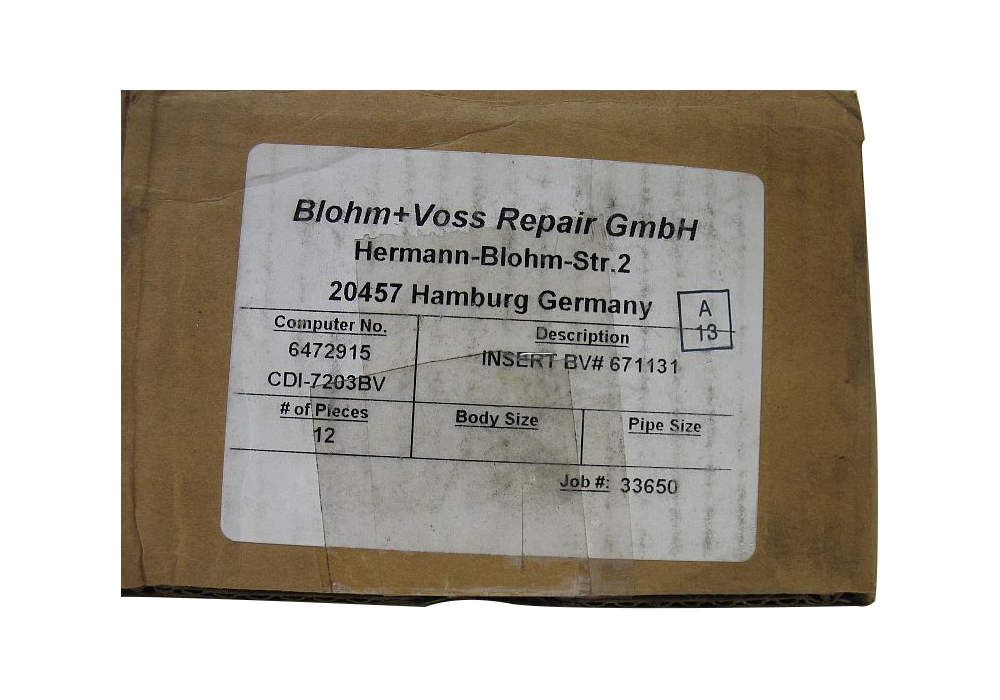 (12) Blohm+Voss BVC-75-200 Elevator Inserts 671131 New