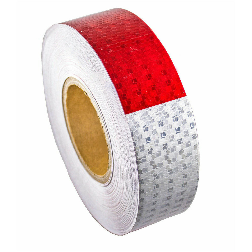 Conspicuity Tape DOT-C2 Approved Reflective Trailer Red White 2”x150’ -1 Roll