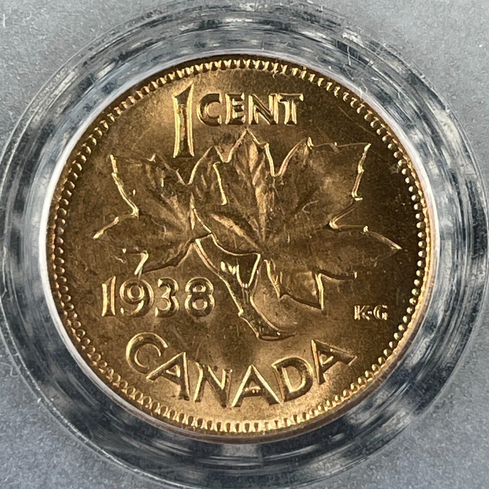 1938 Canada Small Cent PCGS MS63RD Lot#G2152 Choice UNC!