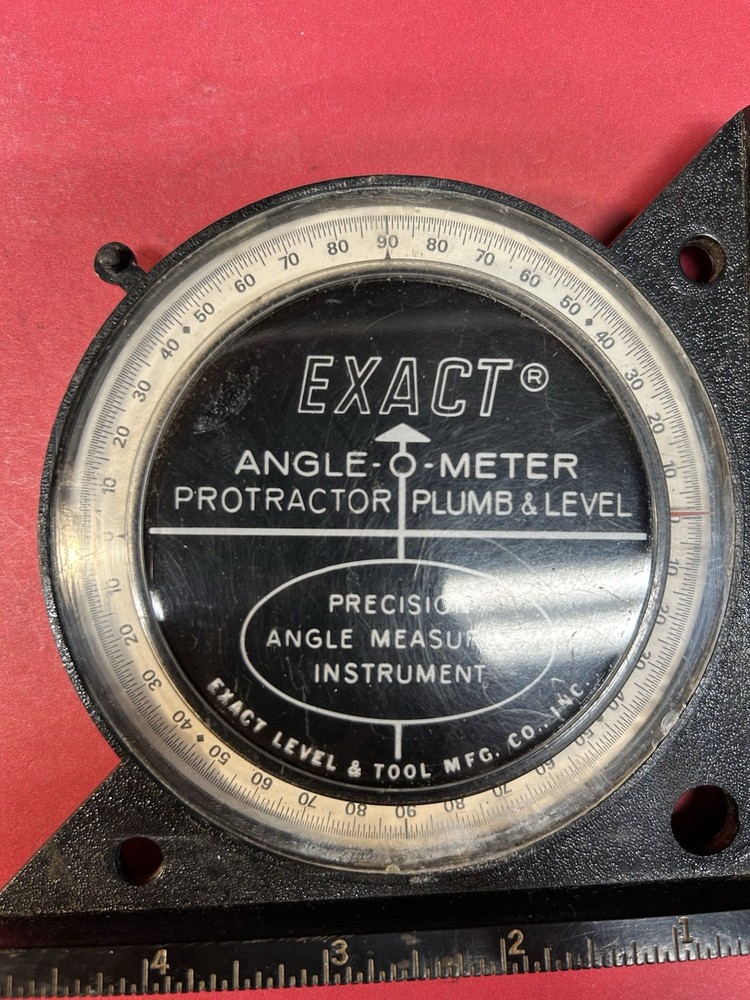EXACT® ANGLE-O-METER PROTRACTOR PLUMB & LEVEL PRECISION ANGLE MEASURING TOOL