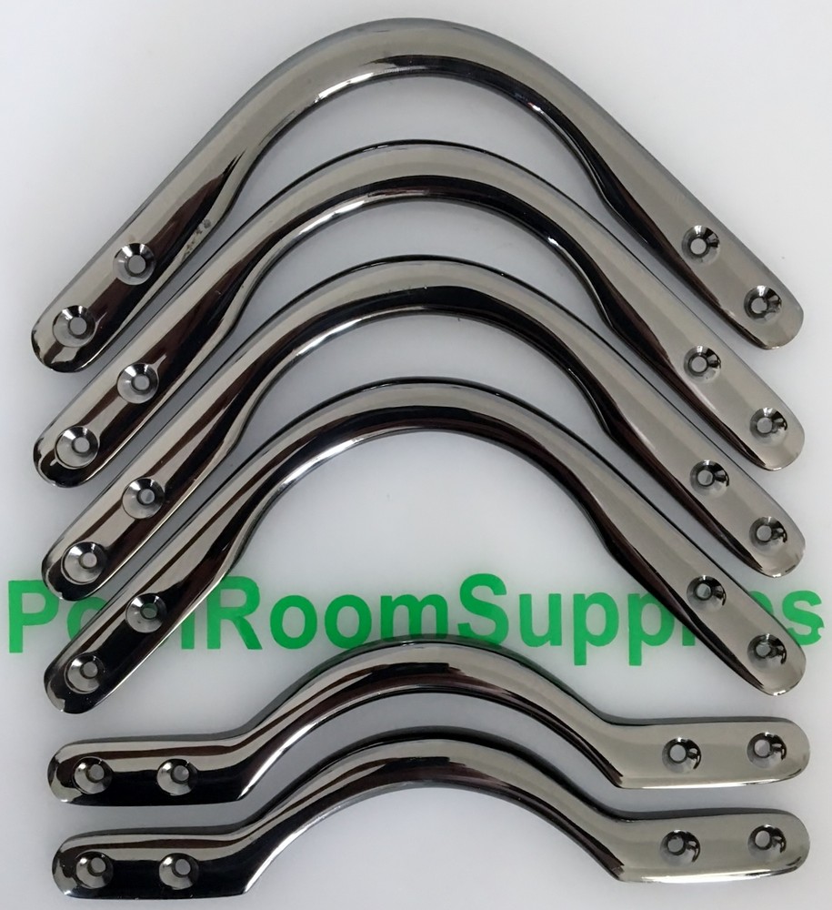 QUALITY SOLID Pool Snooker Billiard Table Pocket Brackets Iron BLACK CHROME