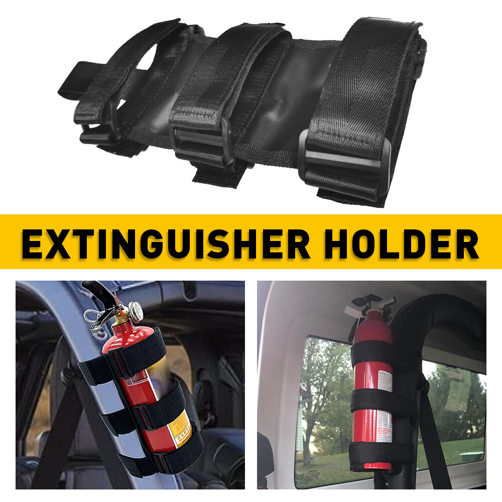 US Fire Extinguisher Car Mount Holder Bracket Adjustable Compatible For Jeep UTV
