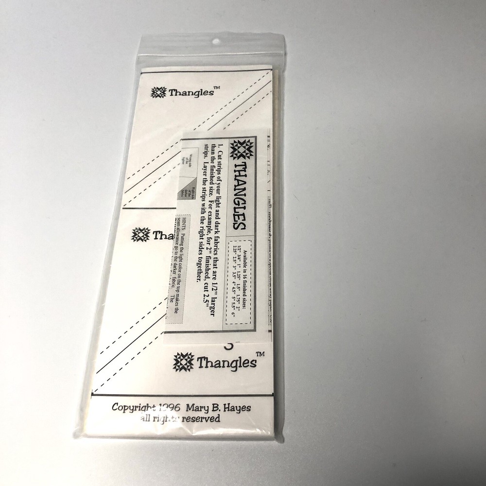 Thangles Half Square Easy Tear Paper Triangles 3.0" Finished Quilting Tool HST