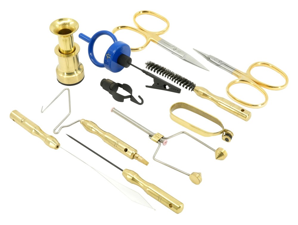 Kingfisher Fly Tying Comprehensive Tool Kit, with Case, Scissors, Bobbin, Bod...