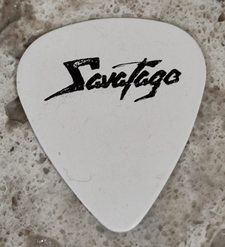 SAVATAGE - CHRIS CAFFERY - GUITAR PICK - WHITE