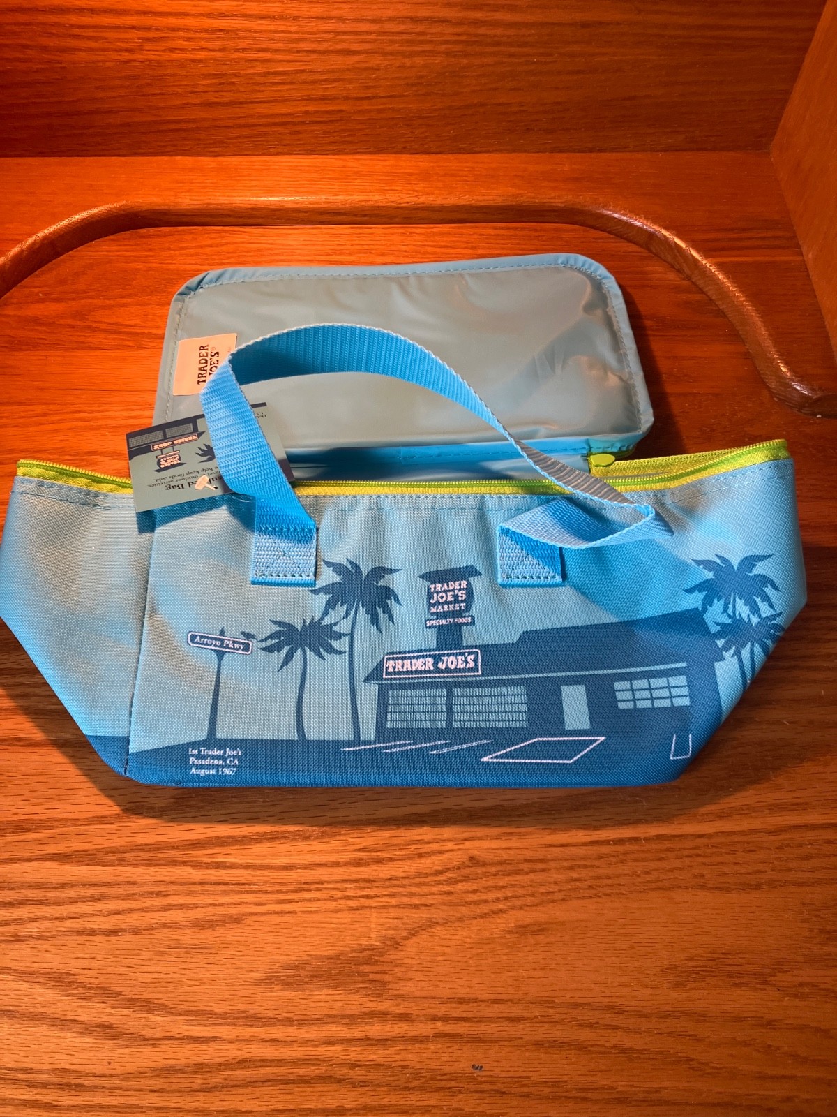 Trader Joe’s Mini Insulated BAG /TOTE BLUE LIMITED IN HAND. MORE AVAILABLE