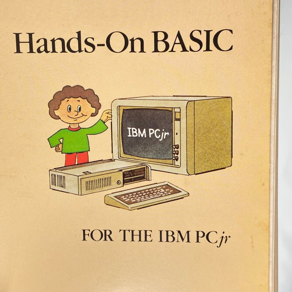 IBM PCjr Computer Manual Hands On Basic for 80s Personal Comp Spiral Book 1983