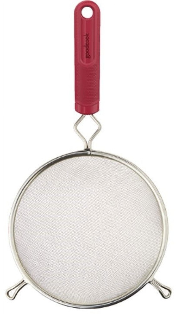 PROfreshionals 6" Stainless Steel Mesh Strainer, Red