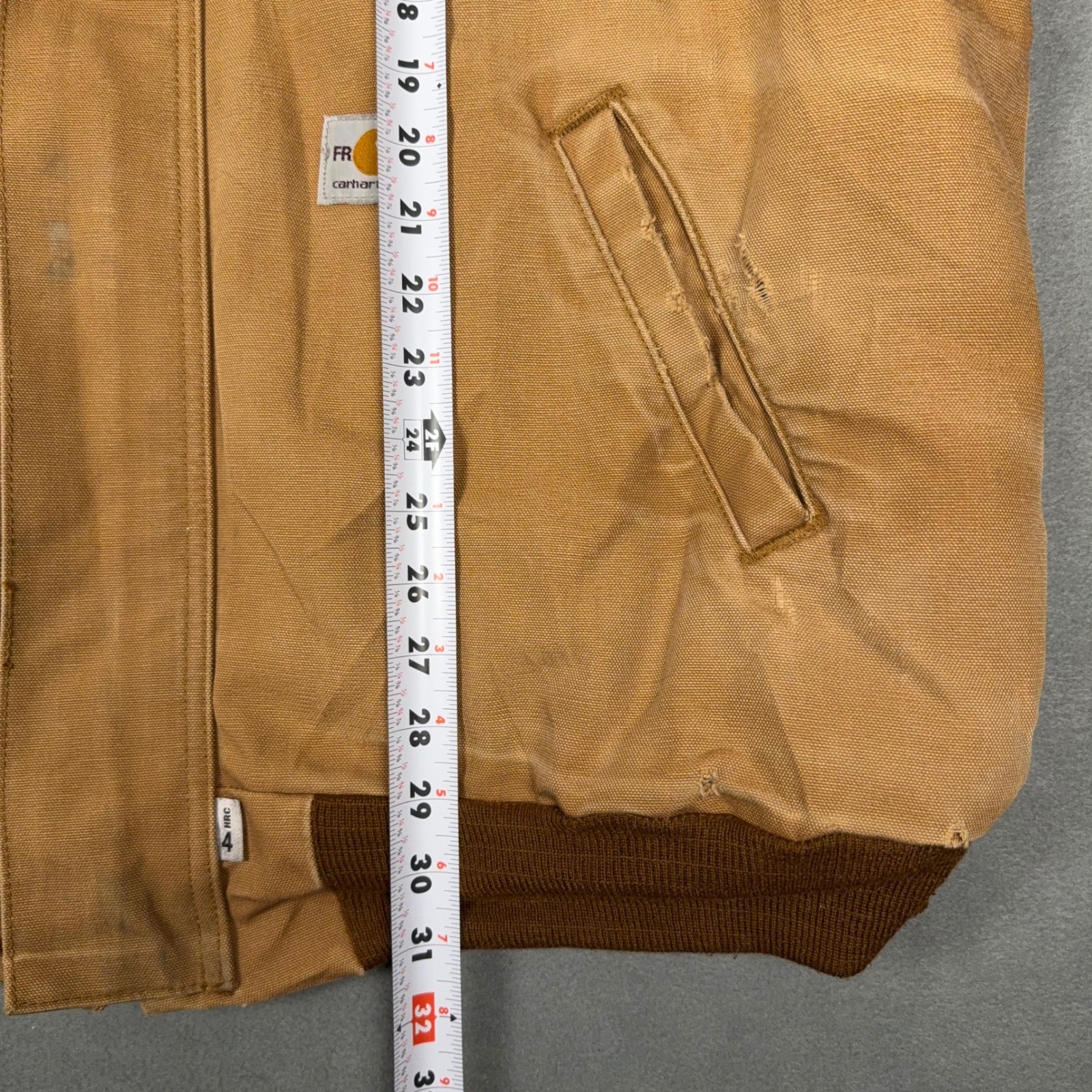 Vintage Carhartt FR J184 Duck Active Jacket Quilt Lined IBEW USA Made XL Tall