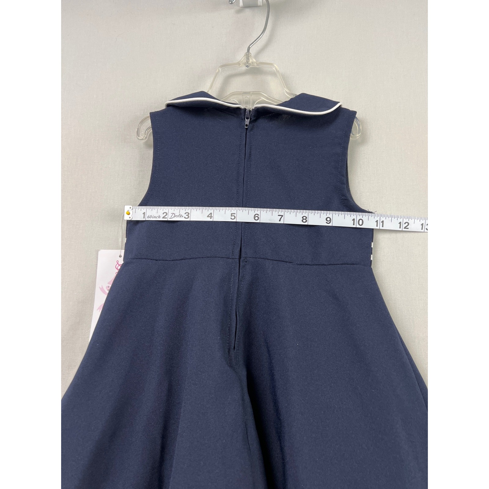 Bonnie Jean Dress Kids 4T Navy Blue Nautical Bow Peter Pan Collar Easter Party