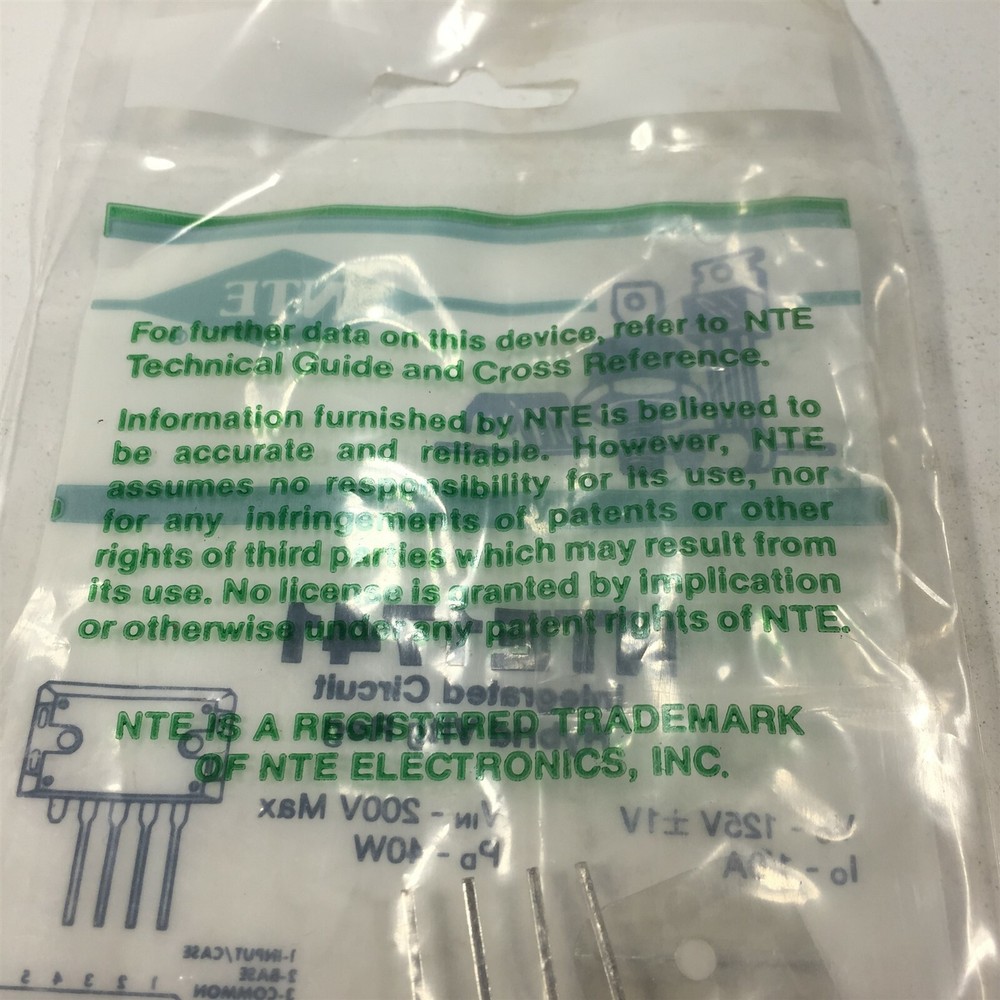 (1) NTE NTE1741 Integrated Circuit TV Fixed Voltage Regulator