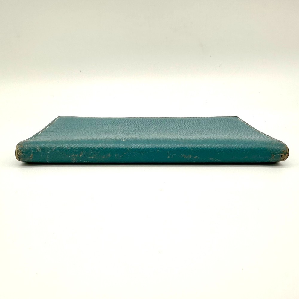 HERMES Agenda,Notebook, Day Planner Cover Blue Leather Authentic