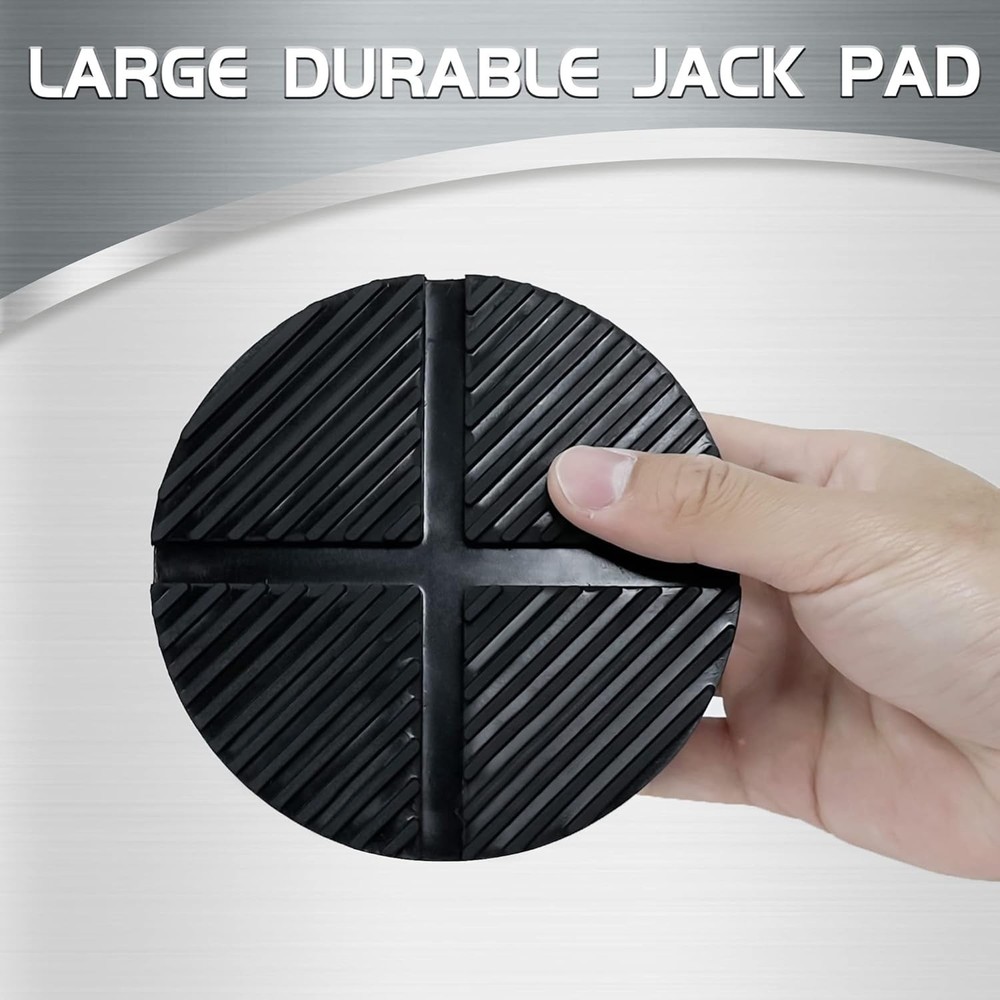 Slotted Design Jack Pad Adapter - Protect Vehicle Frame with Durable Rubber