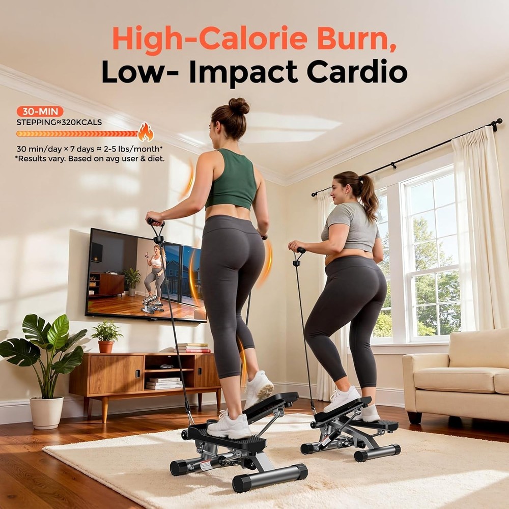 Stair Stepper,Twist/Mini Stepper for Exercise at Home,Step Machine with Resis...