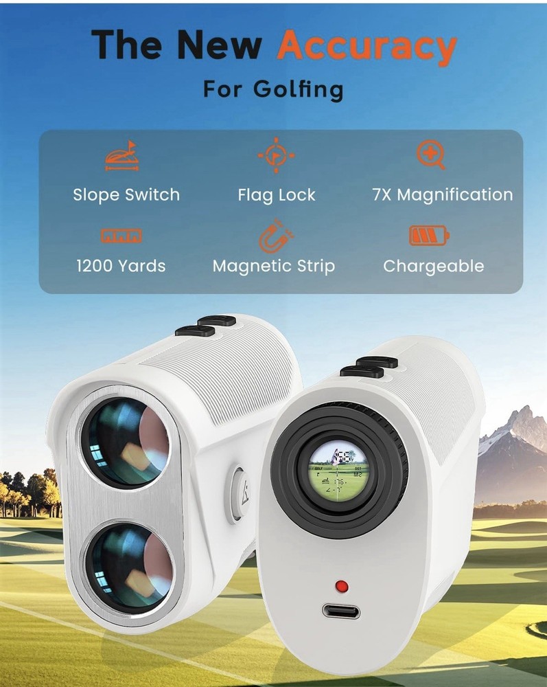 1200 Yard Laser Range Finder for Golfing & Hunting