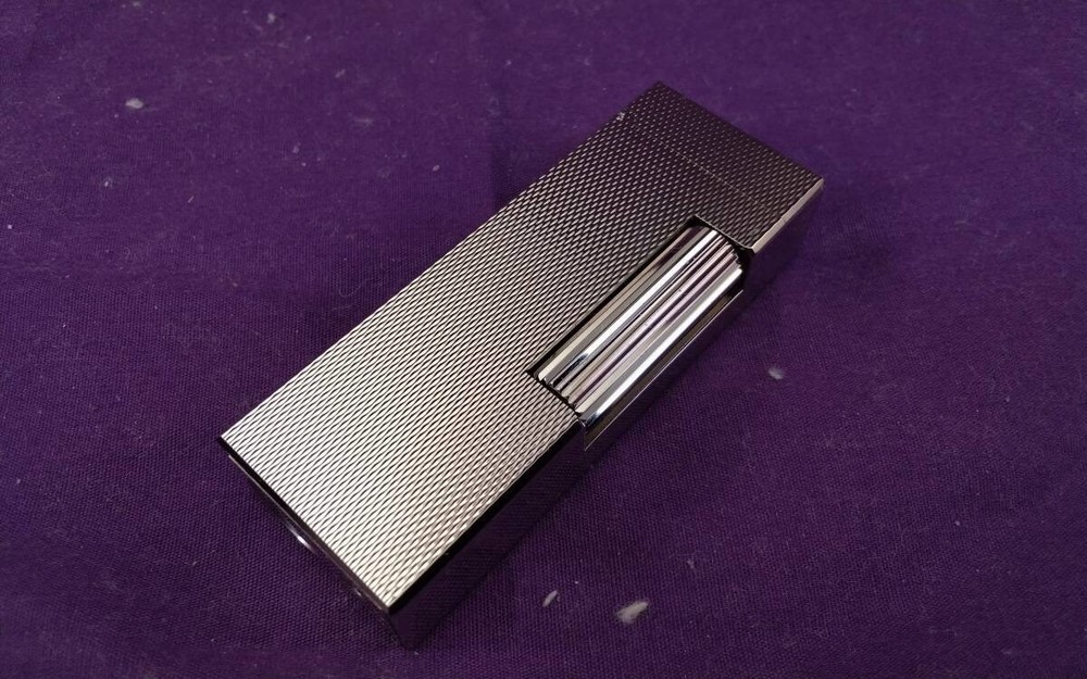 Dunhill Rollagas Silver Burley Lighter Boxed Used