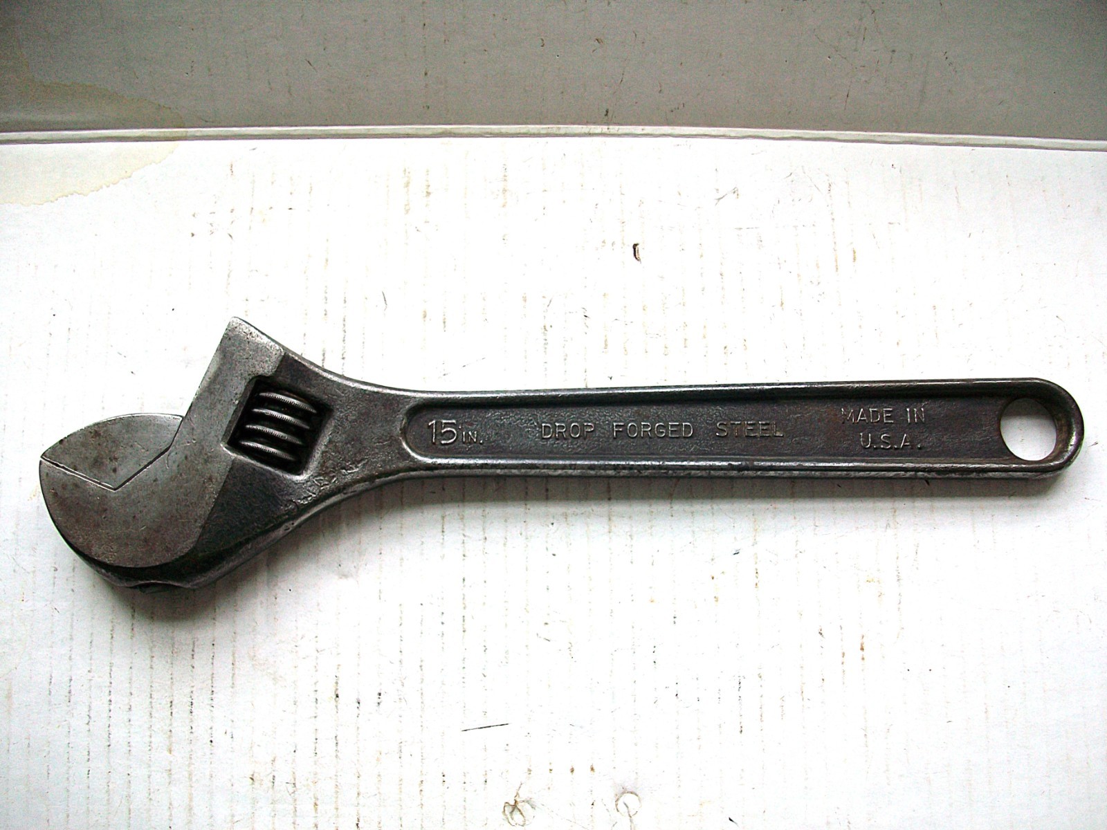 Vintage 15" Thick Jaw Crescent Tool Co. Adjustable Wrench Jamestown NY USA