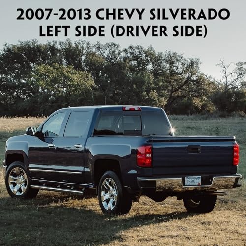 Tail light Assembly for Chevy Silverado 2007 Left (Driver Side) Black Trim