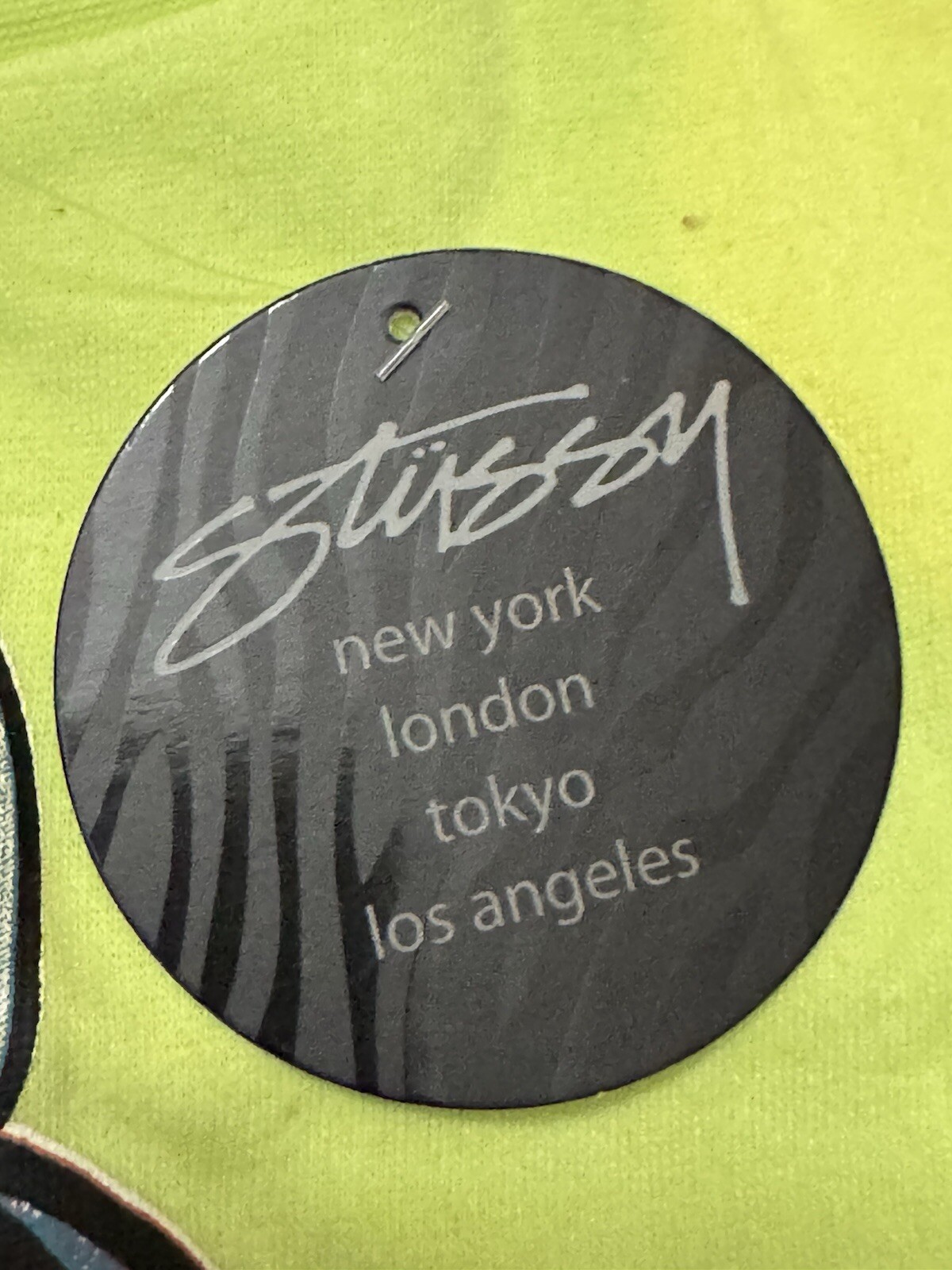 Stussy Sweater Eight Ball Lime Green Sweater Sz Small