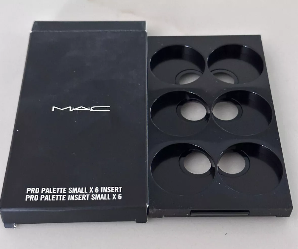 2 x MAC Pro Palette Eye Shadow Concealer Small X 6 Insert 4" X 2.3" - Empty Case