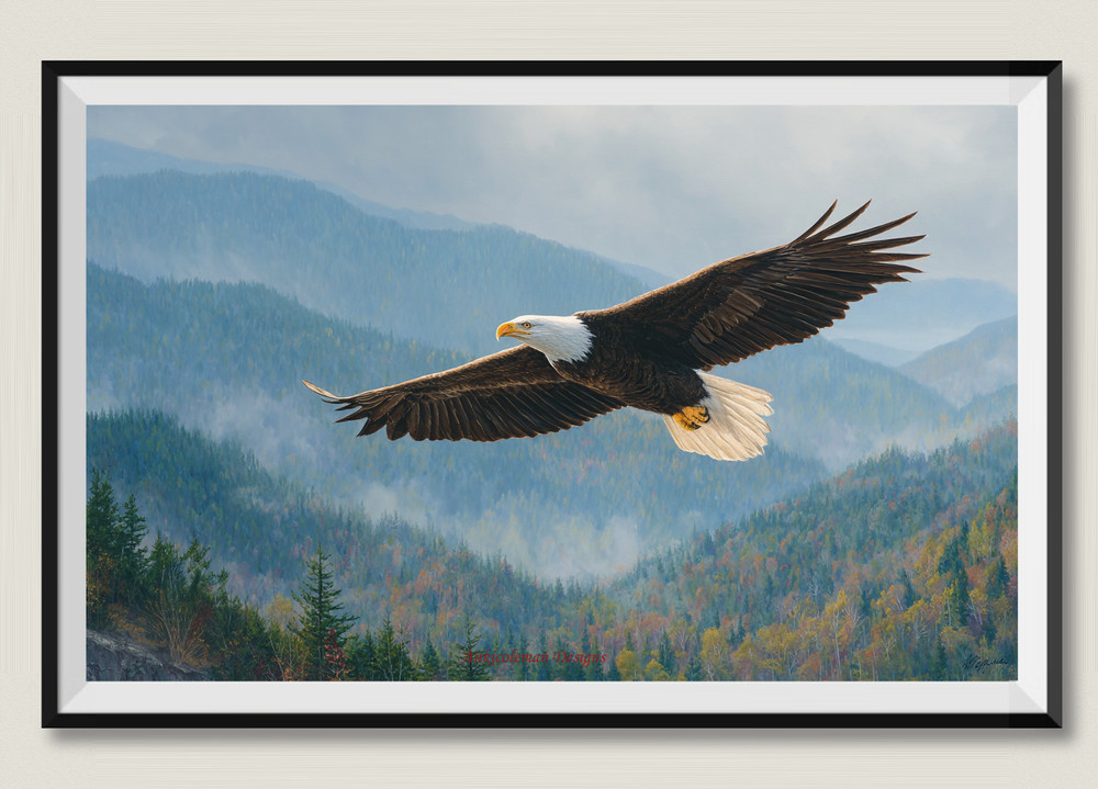 Eagle in Flight 3 DIY Chart Counted Cross Stitch Patterns Needleworks DMC Color
