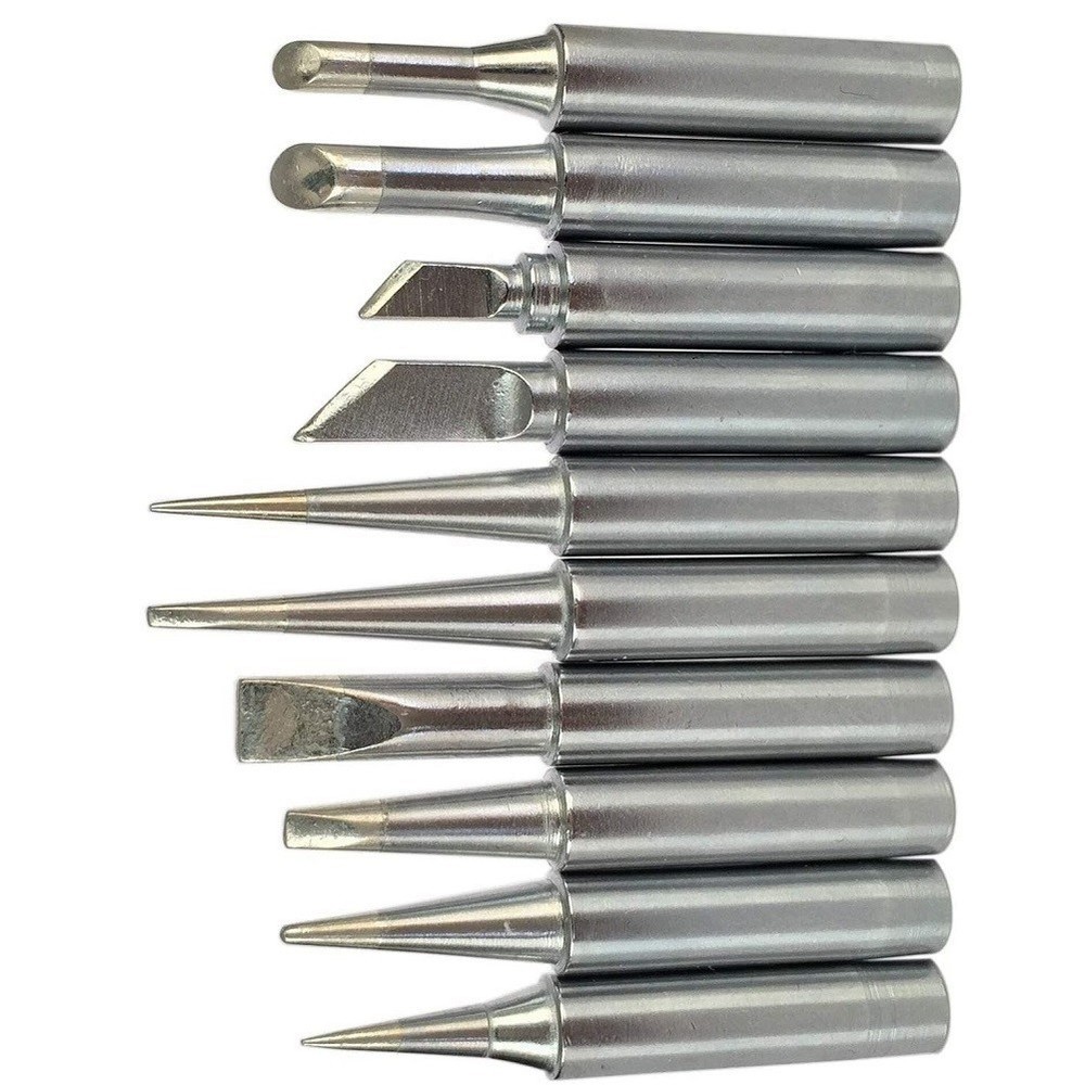 Set of 10 Replaceable Soldering Iron Tips 900M T Series Versatile Usage