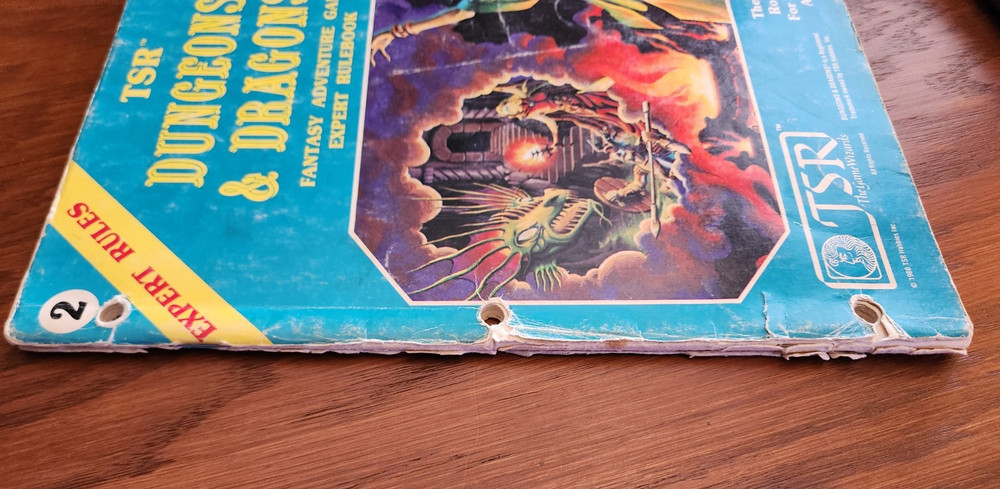 Expert Rulebook D&D basic TSR BECMI Dungeons Dragons Fourth print! 1981