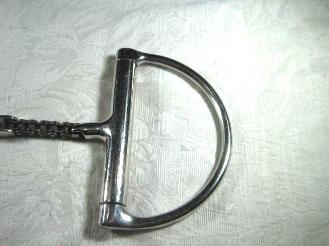 Horse Bit Dee Ring Snaffle Half Bike Chain Titanium 5.5''