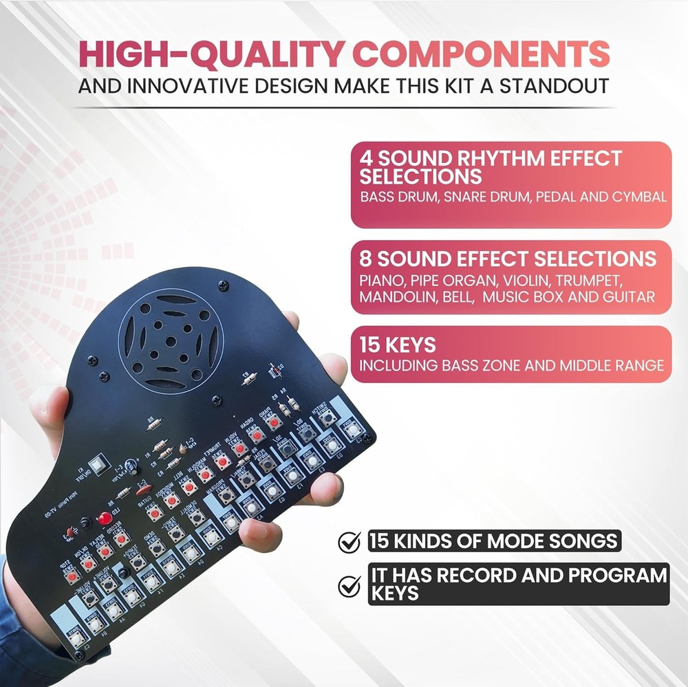 Piano Soldering Project Kit Electronics Solder Practice Kit, Great STEM Project