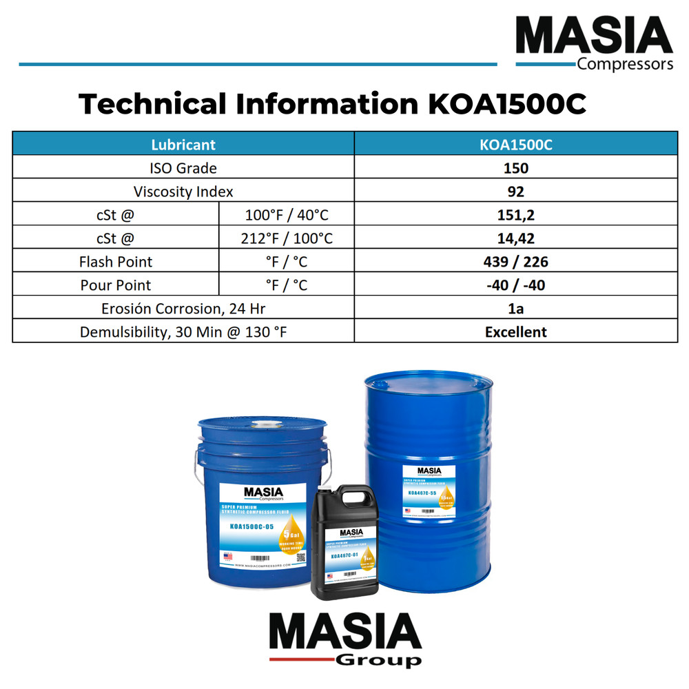 DSL-125 Lubricant for Compressor Compatible with Summit - 4 gal
