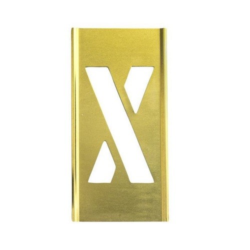 CH Hanson 10013X - Stencil Sort-3" Brass Gothic X