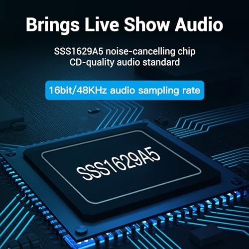 USB Sound Card Adapter - External Stereo with Volume Control, 3.5mm Jack for PC,