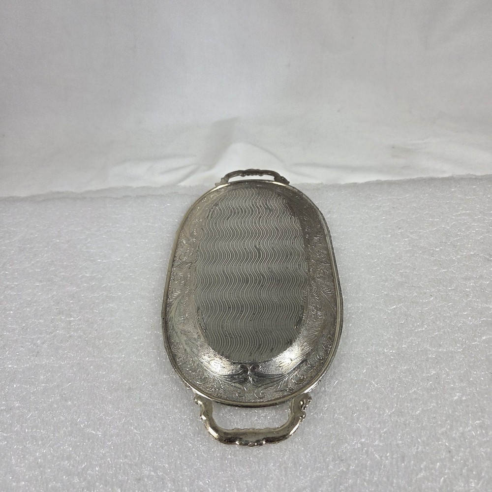 Vintage Silver Plate Trinket Holder EP Zinc