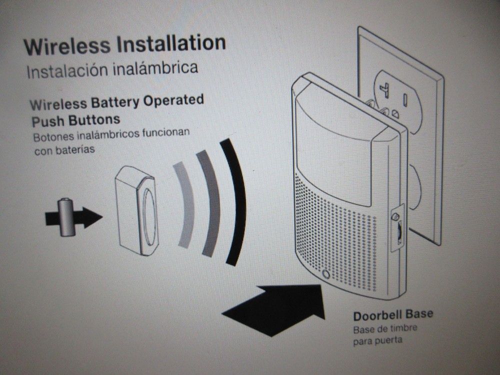 Defiant Wireless Plug-In Doorbell Kit LED Night Light & Wireless Push Button