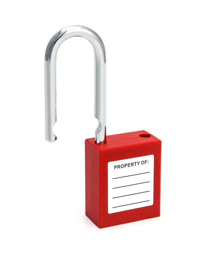 QWORK Red Lockout Tagout Safety Padlock 10 Pack 20 Keys Keyed Different