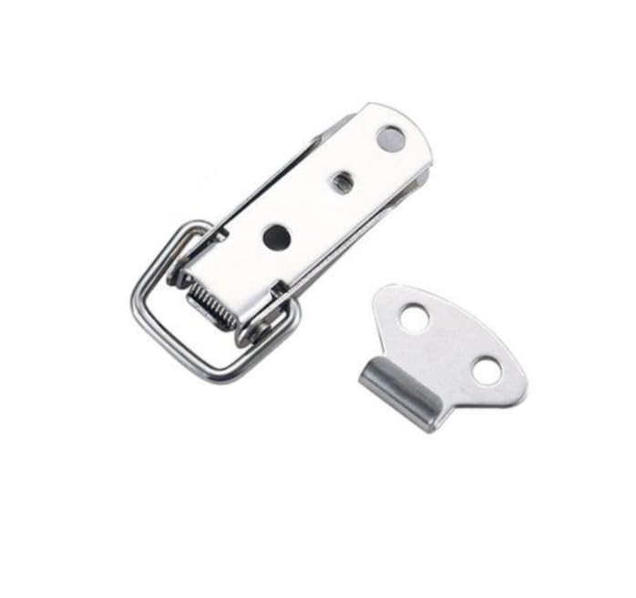 Latch, Stainless Steel Spring Loaded Toggle Silver Catch Hasp