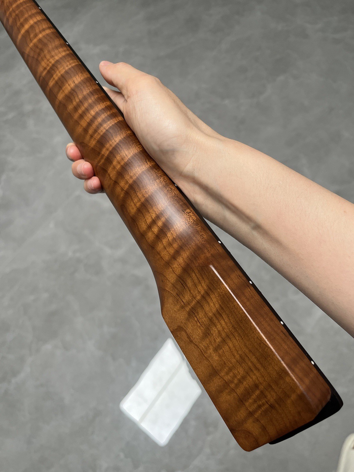 AAAAA NEW Stainless Ebony 22fret Satin Roasted Flame Maple electric guitar neck