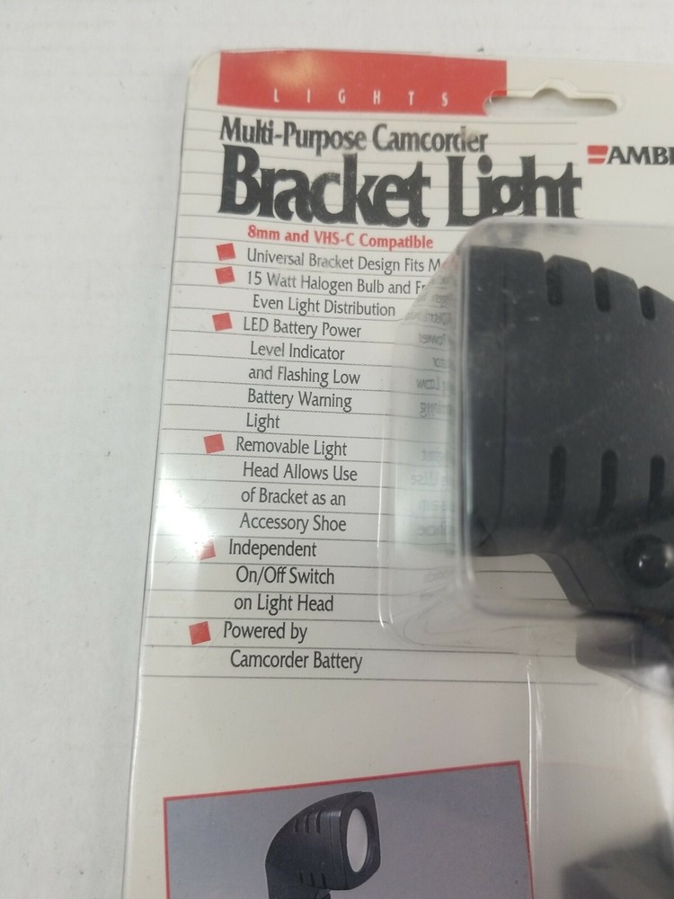 ambico multi-purpose camcorder bracket light model v-8814