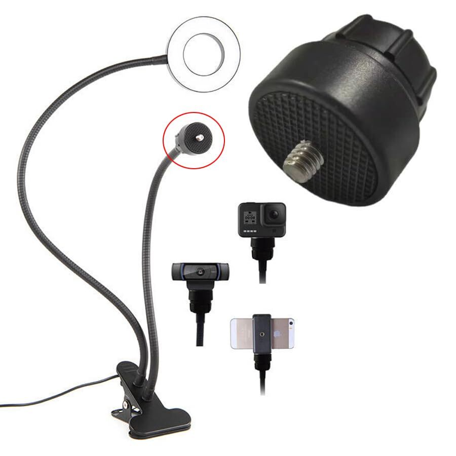 2 Pack 1/4 Screw To 17mm Ball Mount Base Mount Stand Interface Socket Joint For