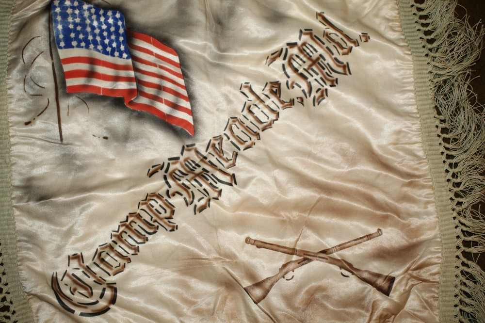 Original Pre to Early WW2 U.S. Army "Camp Meade, MD" Silk Pillow Cover, VG