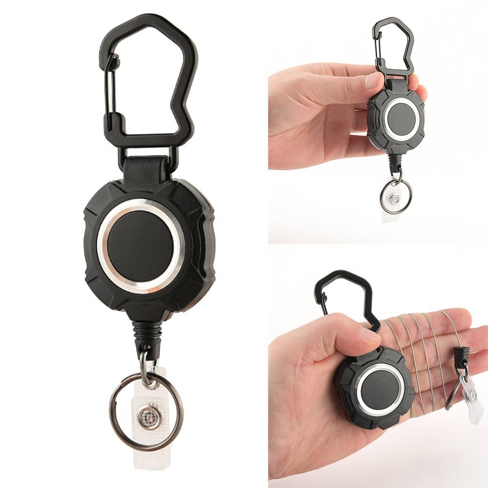 Functional Badge Reel and Keyholder with Secure Card Holding Functionality