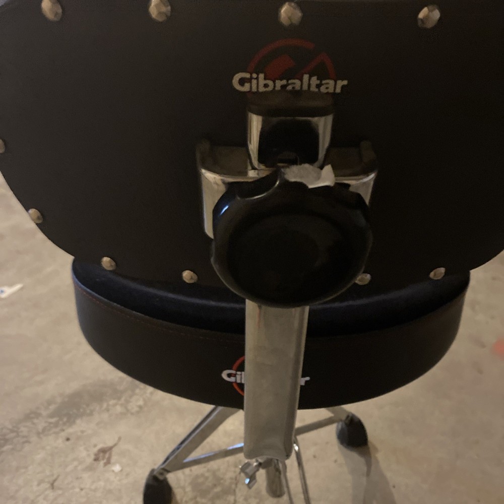 Gibraltar 9608MB Moto Style Drum Throne with Backrest - EUC