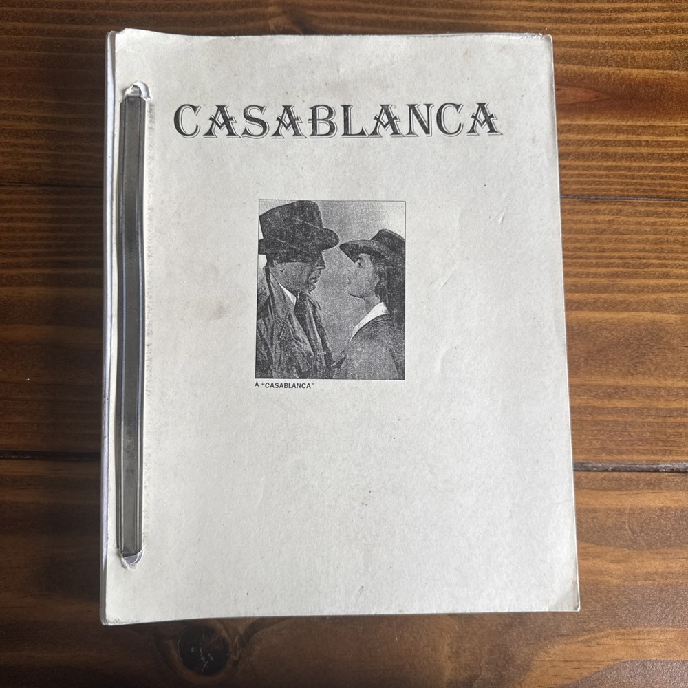 Casablanca Screenplay Scipt America  Paperback