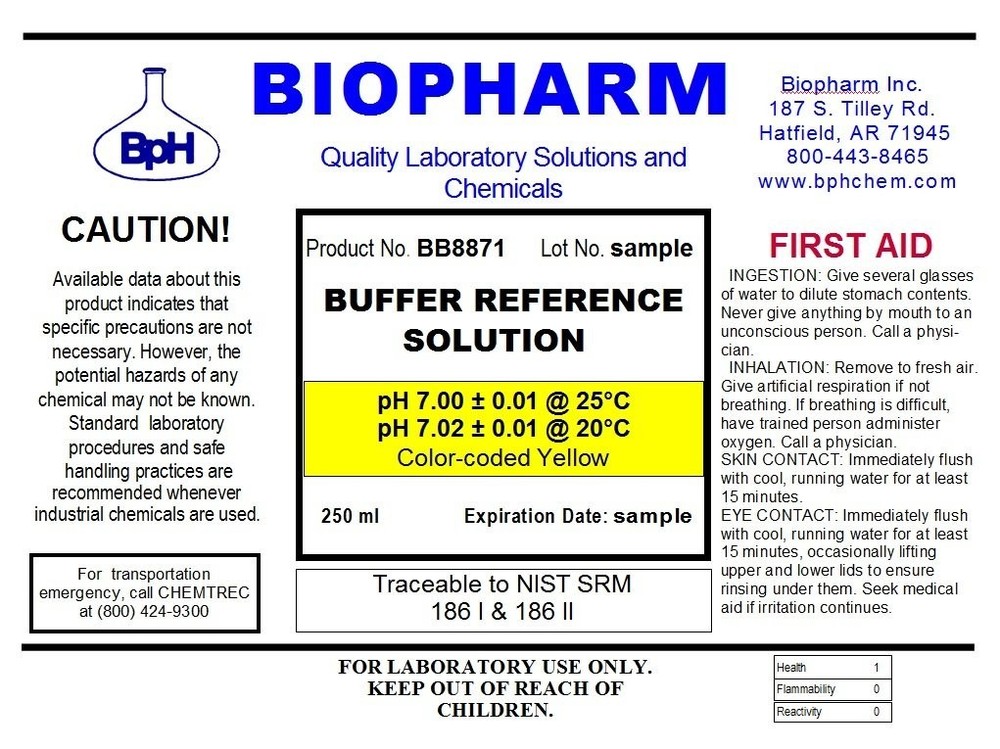 Color Coded pH Calibration Solutions – pH 4.00, 7.00, 10.00 – 250 ml Bottles