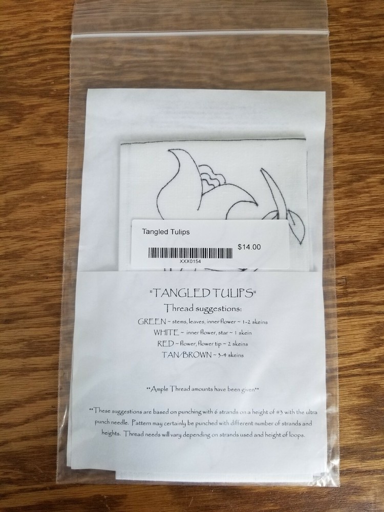 The Old Tattered Flag Punch Needle pattern ~ Tangled Tulips ~ Spring